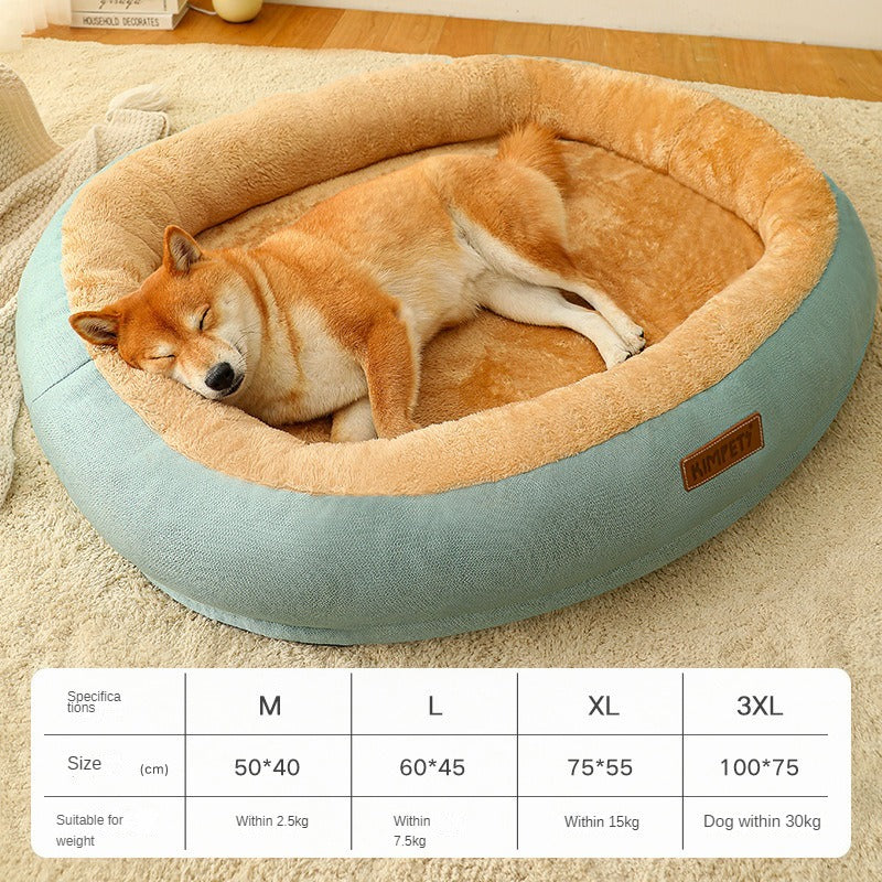 Mjuk Och Gosig Hund Katt Säng