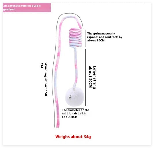 Interaktiv kattleksak med fjäder