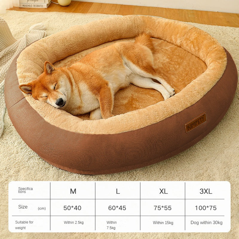 Mjuk Och Gosig Hund Katt Säng