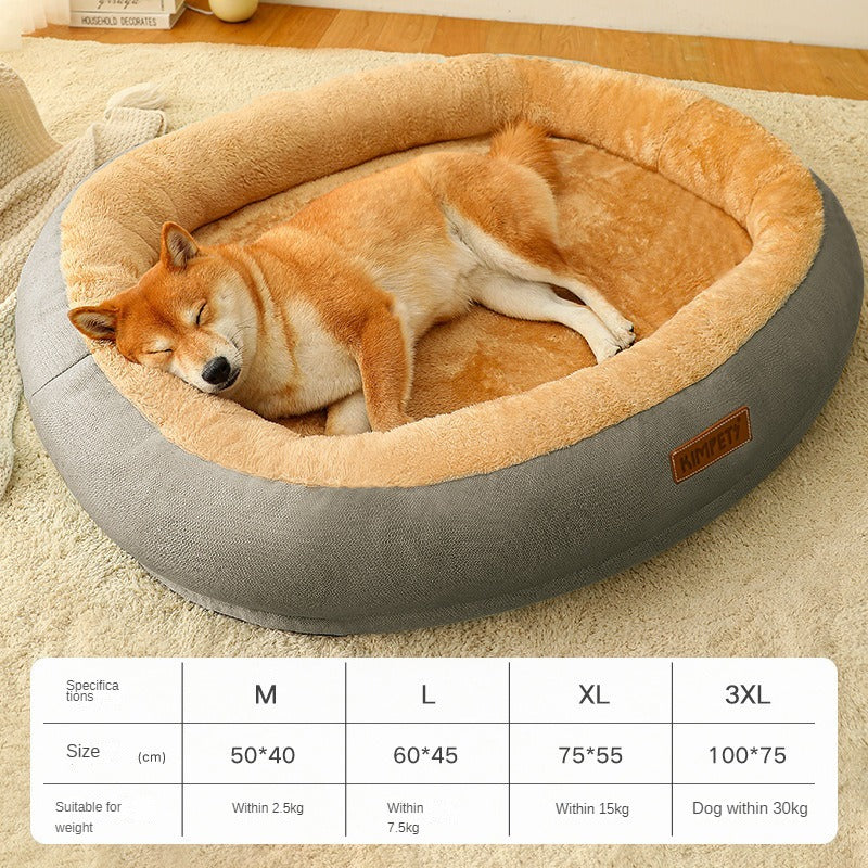 Mjuk Och Gosig Hund Katt Säng