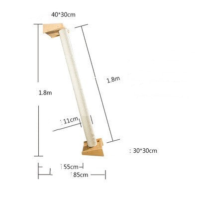 Träklättraren – Stor Katthylla i Massivt Trä