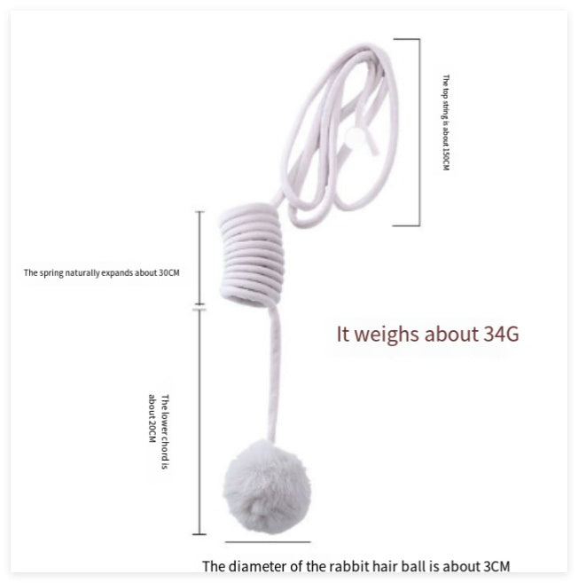 Interaktiv kattleksak med fjäder