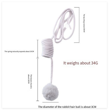 Interaktiv kattleksak med fjäder