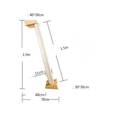 Träklättraren – Stor Katthylla i Massivt Trä
