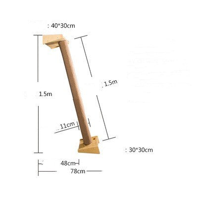 Träklättraren – Stor Katthylla i Massivt Trä