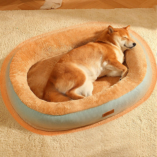 Mjuk Och Gosig Hund Katt Säng