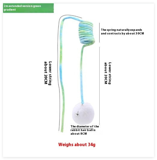 Interaktiv kattleksak med fjäder