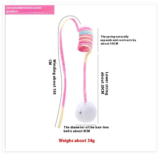 Interaktiv kattleksak med fjäder